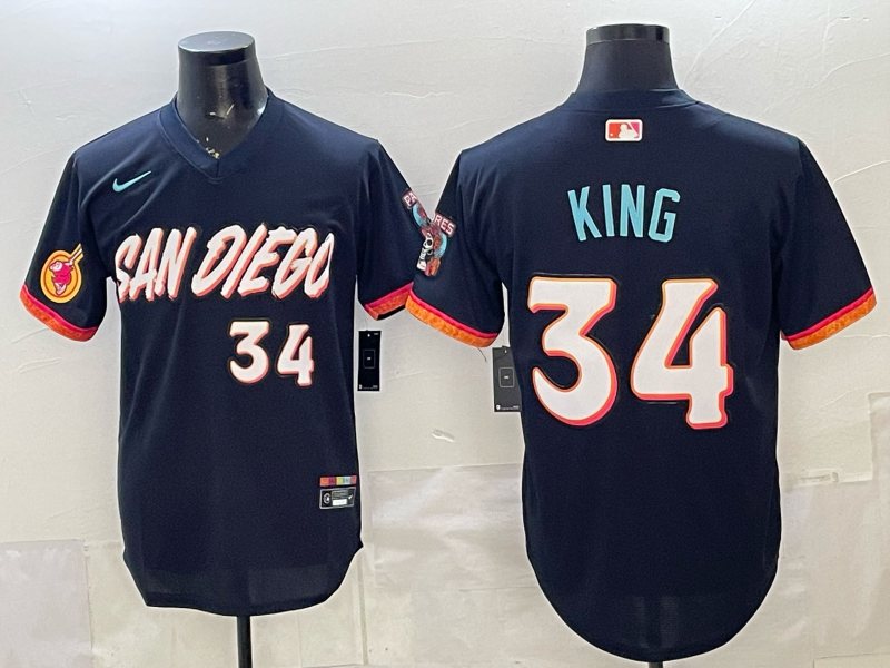 Men San Diego Padres #34 King blue Nike blue MLB Jersey 0518002